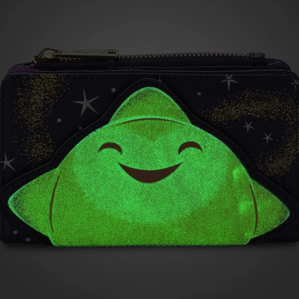 DISNEY Star Loungefly Wallet Wish NWT Still in Plastic. Glows In The Dark